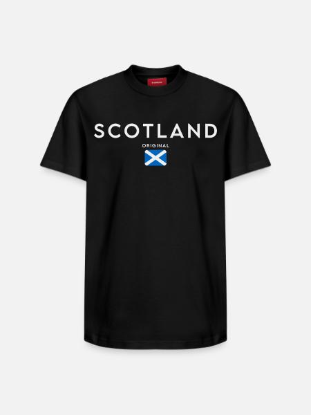 Drapeau de l’Ecosse, fierté écossaise - T-shirt unisexe décontracté en coton Supima – de SPREAD - noir