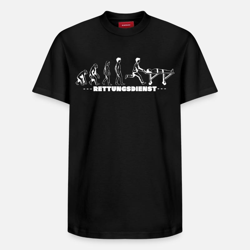 Rettungsdienst Evolution - Relaxed Unisex Supima Cotton T-Shirt – von SPREAD - Schwarz
