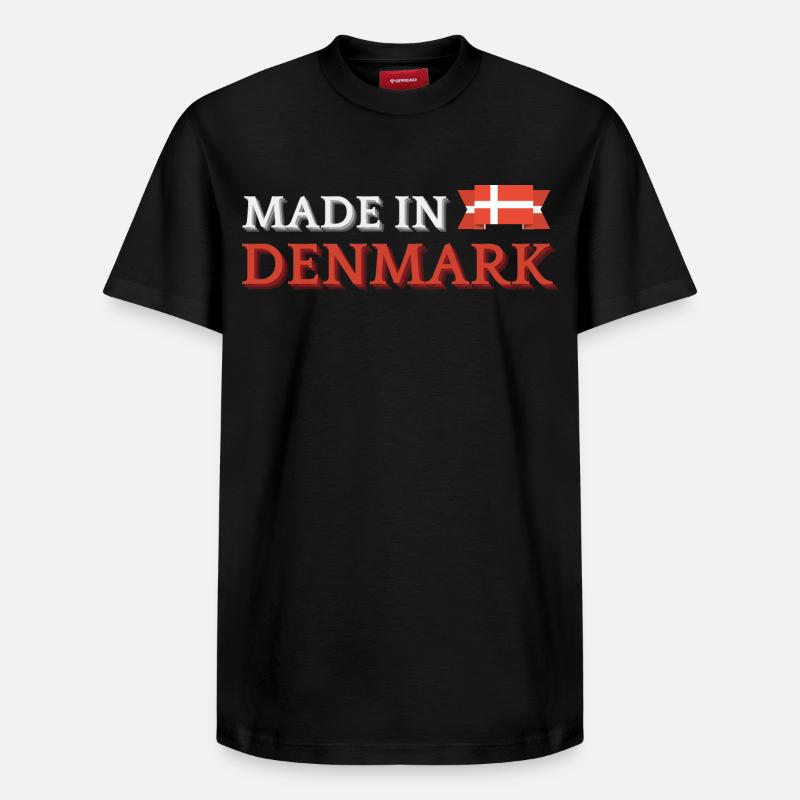 Fabriqué au Danemark, fierté danoise - T-shirt unisexe décontracté en coton Supima – de SPREAD - noir