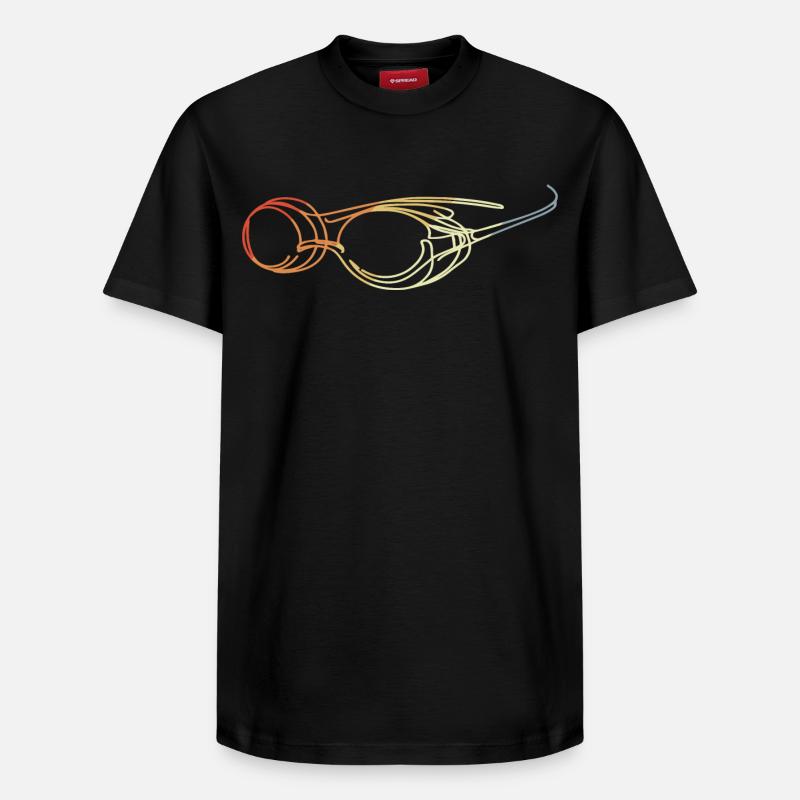 Lunettes de natation Dessin - T-shirt unisexe décontracté en coton Supima – de SPREAD - noir