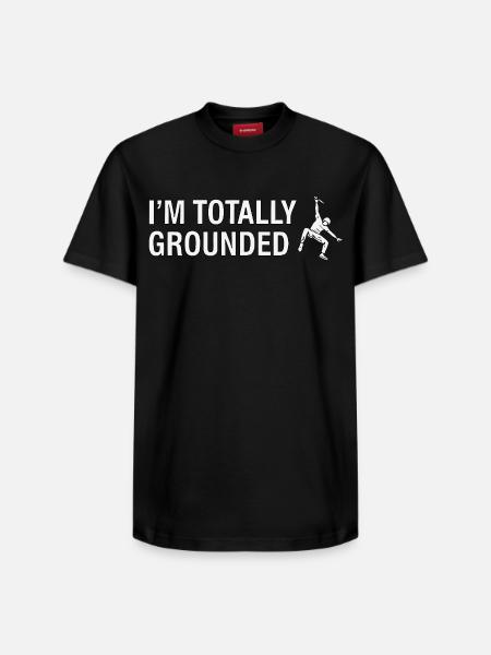 Totally Grounded Klettern - Relaxed Unisex Supima Cotton T-Shirt – von SPREAD - Schwarz