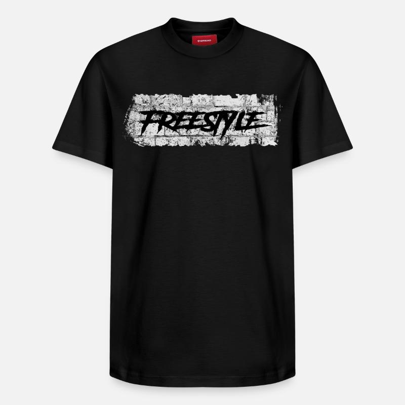 nage libre - T-shirt unisexe décontracté en coton Supima – de SPREAD - noir