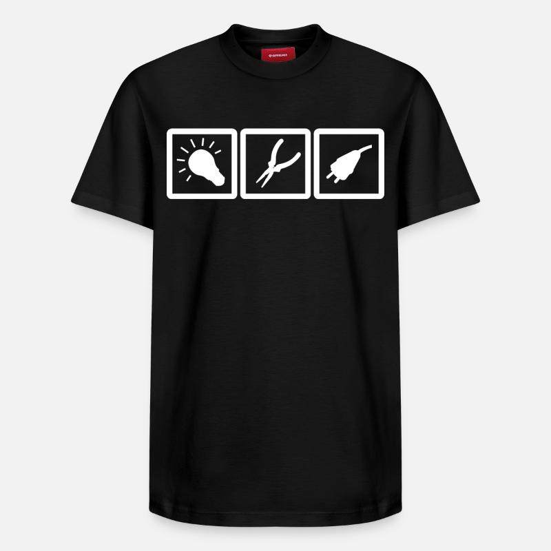 Electrician Tools - Relaxed Unisex Supima Cotton T-Shirt – by SPREAD - black