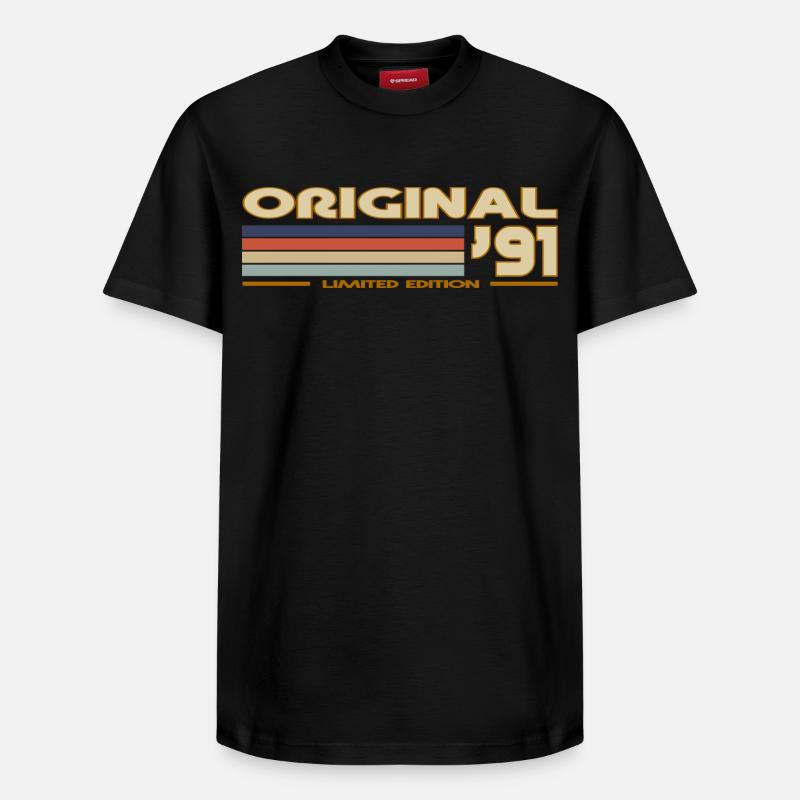 1991 - T-shirt unisexe décontracté en coton Supima – de SPREAD - noir