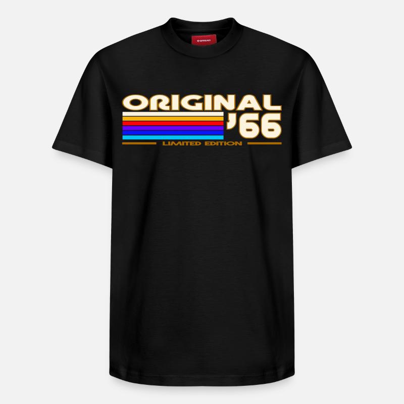 1966 - T-shirt unisexe décontracté en coton Supima – de SPREAD - noir