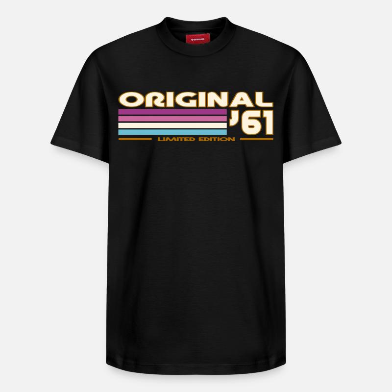 1961 - Relaxed Unisex Supima Cotton T-Shirt – von SPREAD - Schwarz