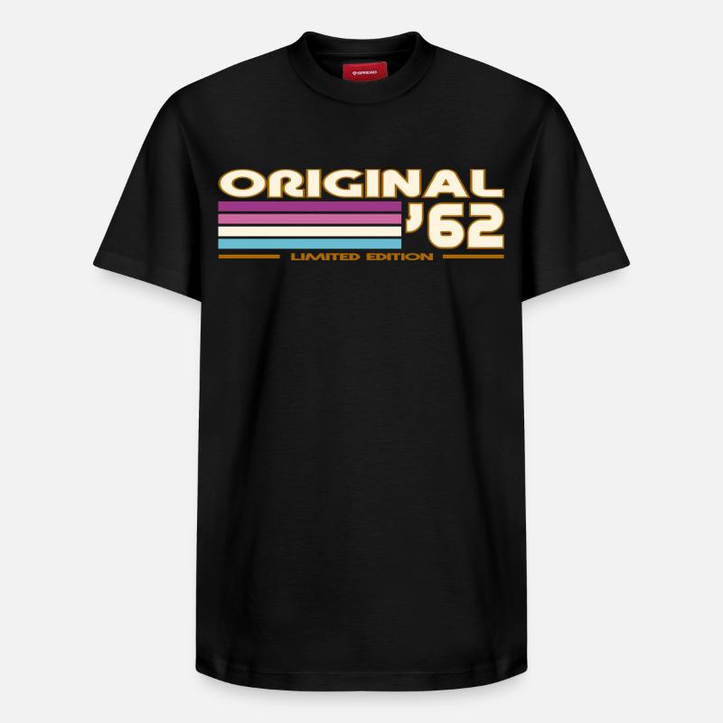 1962 - T-shirt unisexe décontracté en coton Supima – de SPREAD - noir