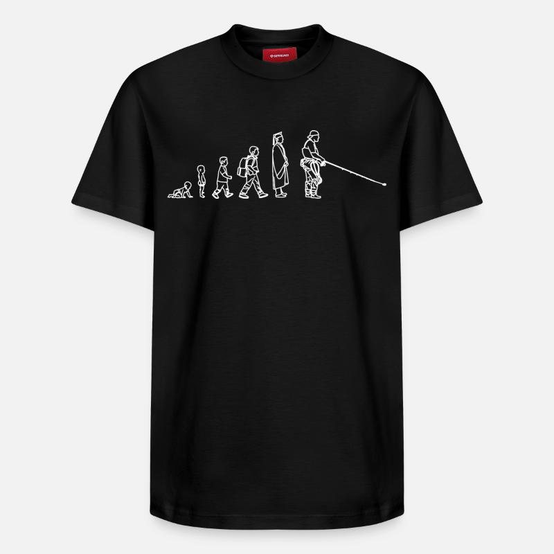 Fishing Evolution - Relaxed Unisex Supima Cotton T-Shirt – by SPREAD - black