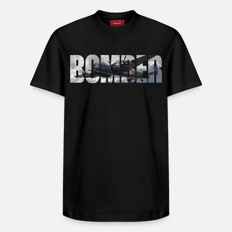 bombardier Avro Lancaster - T-shirt unisexe décontracté en coton Supima – de SPREAD - noir