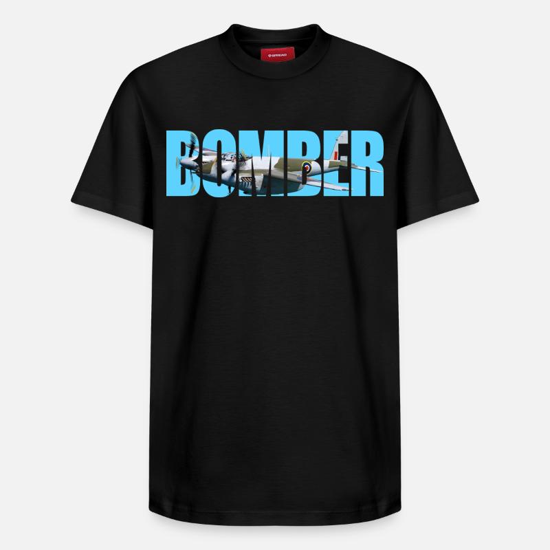 Bomber DH.98 Mosquito - Relaxed Unisex Supima Cotton T-Shirt – von SPREAD - Schwarz