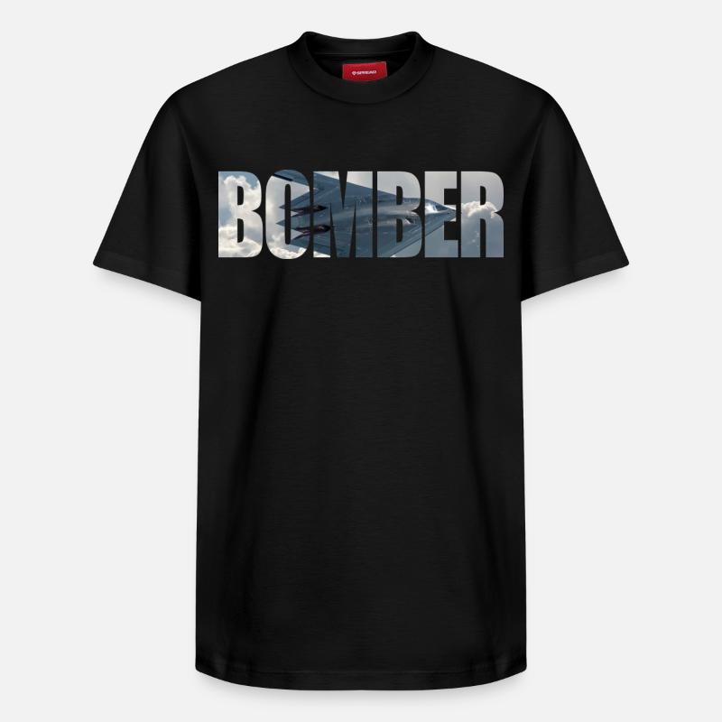 bombardier B-2 Spirit - T-shirt unisexe décontracté en coton Supima – de SPREAD - noir