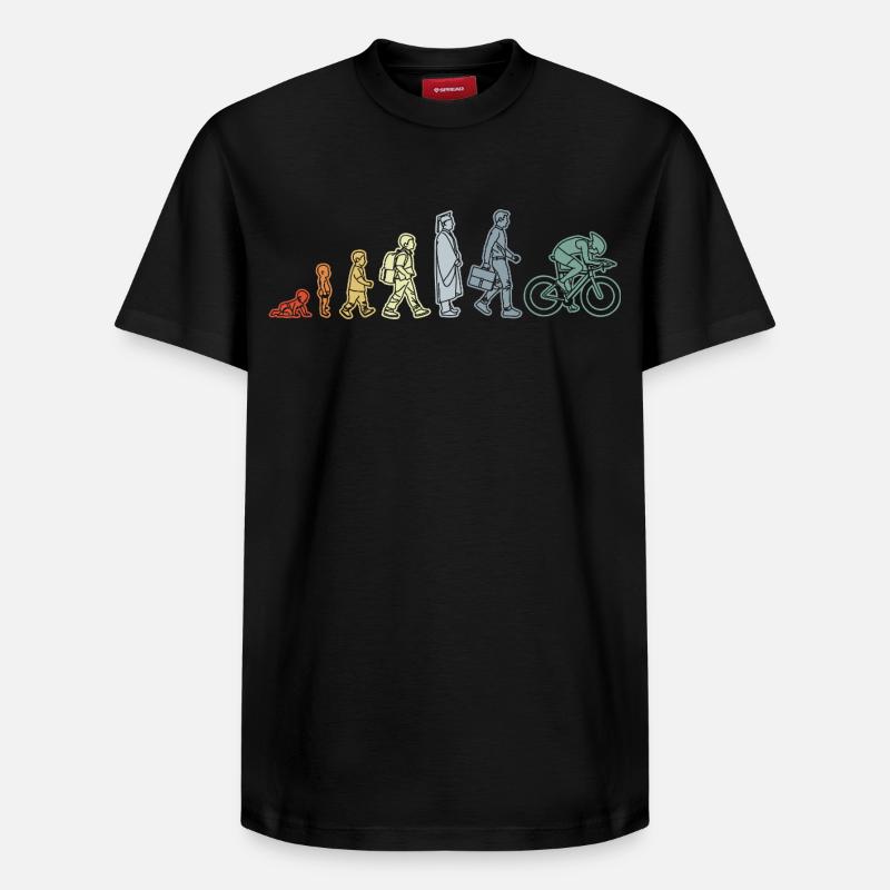 Cyclist Evolution - Relaxed Unisex Supima Cotton T-Shirt – by SPREAD - black