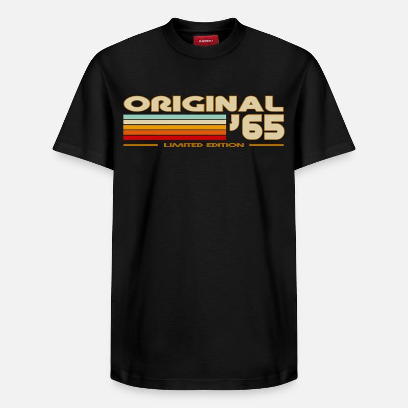 1965 - T-shirt unisexe décontracté en coton Supima – de SPREAD - noir