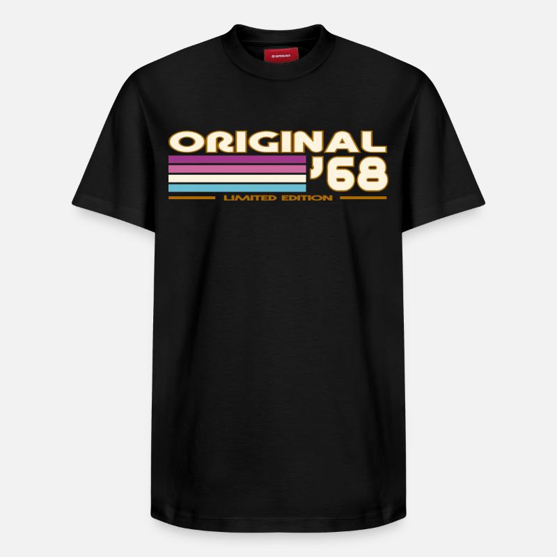 1968 - T-shirt unisexe décontracté en coton Supima – de SPREAD - noir