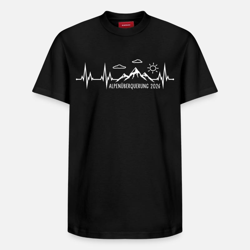 Traversée des Alpes en 2026 - T-shirt unisexe décontracté en coton Supima – de SPREAD - noir