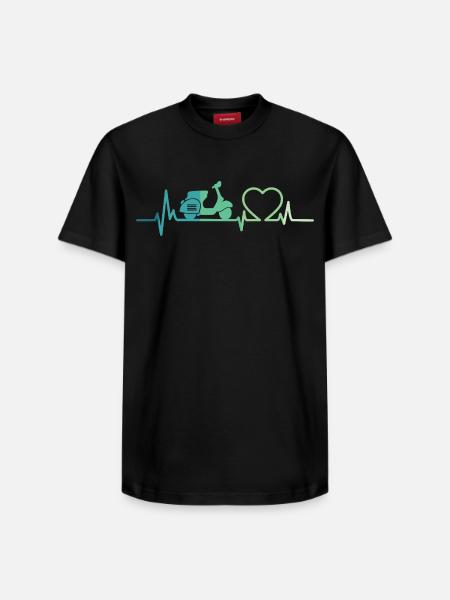 Heartbeat Roller Motor Roller - Relaxed Unisex Supima Cotton T-Shirt – von SPREAD - Schwarz