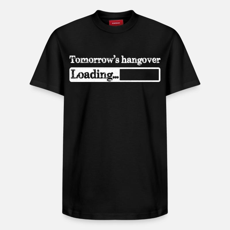 Tomorrow s hangover loading - Relaxed Unisex Supima Cotton T-Shirt – by SPREAD - black