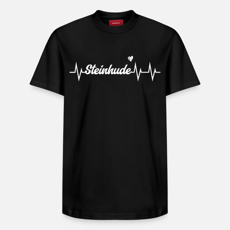 Battement de cœur Steinhude - T-shirt unisexe décontracté en coton Supima – de SPREAD - noir