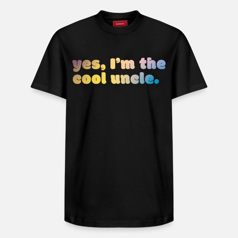 Cool Uncle Statement - Relaxed Unisex Supima Cotton T-Shirt – von SPREAD - Schwarz