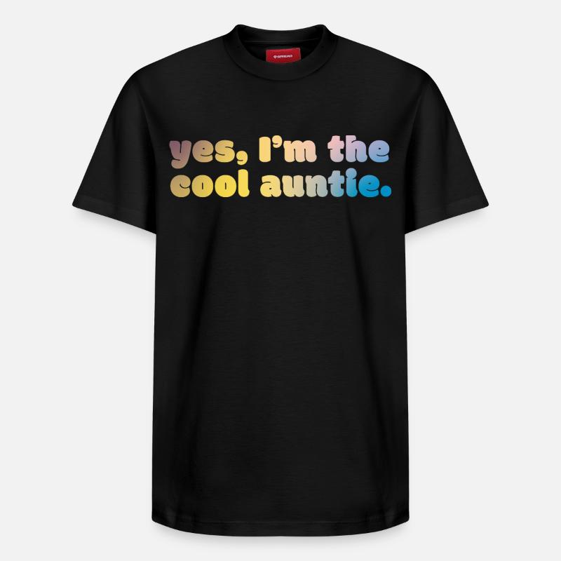 Déclaration de tante cool - T-shirt unisexe décontracté en coton Supima – de SPREAD - noir