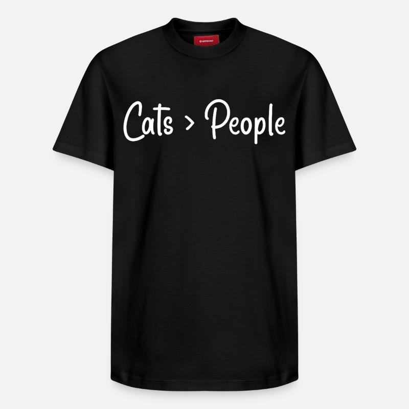 Amoureux des chats - T-shirt unisexe décontracté en coton Supima – de SPREAD - noir