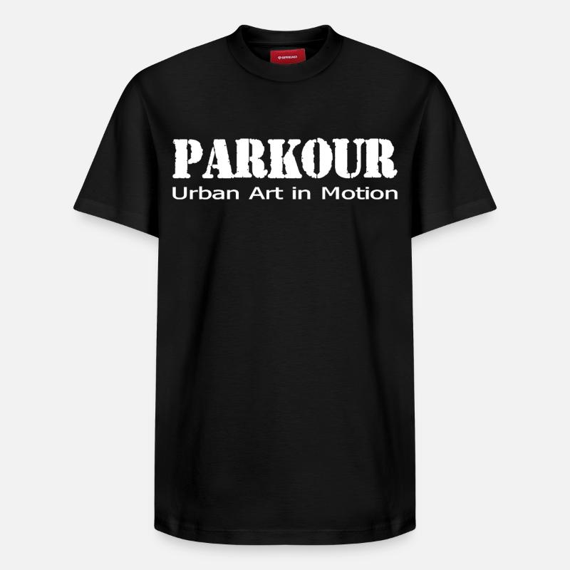 Parkour - T-shirt unisexe décontracté en coton Supima – de SPREAD - noir