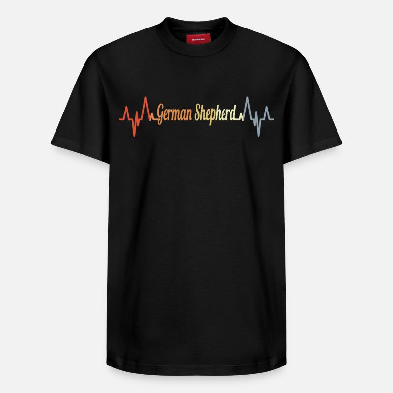 Schäferhund Pulsschlag - Relaxed Unisex Supima Cotton T-Shirt – von SPREAD - Schwarz