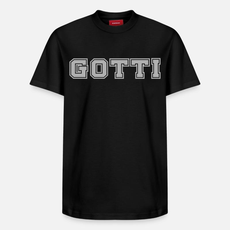 Lettrage du Collège Gotti - T-shirt unisexe décontracté en coton Supima – de SPREAD - noir