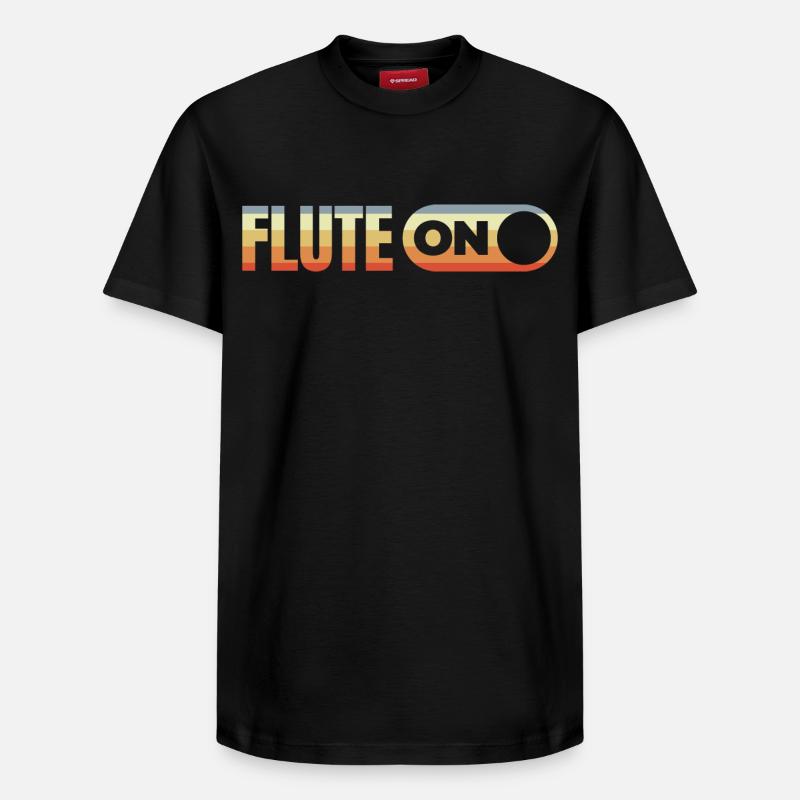 Flûte sur flûte - T-shirt unisexe décontracté en coton Supima – de SPREAD - noir