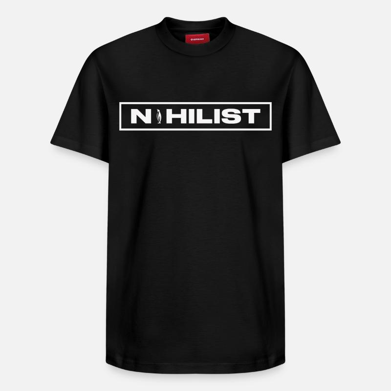 NIHILIST_PENGUIN_LIGHT - T-shirt unisexe décontracté en coton Supima – de SPREAD - noir