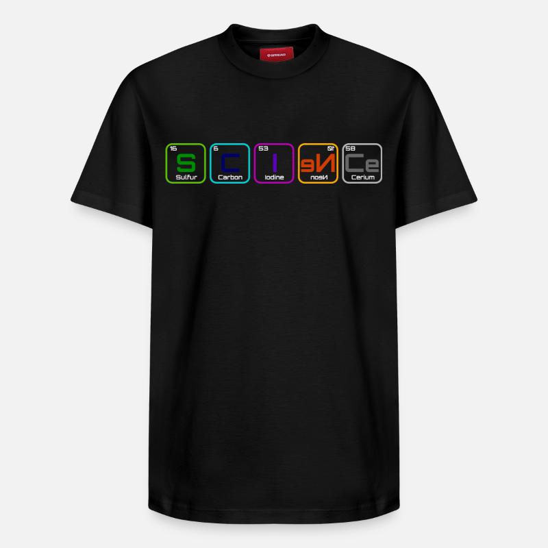 "Science" with the elements - Relaxed Unisex Supima Cotton T-Shirt – by SPREAD - black