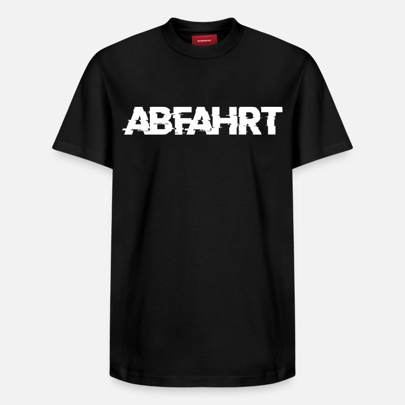 Abfahrt - Relaxed Unisex Supima Cotton T-Shirt – von SPREAD - Schwarz