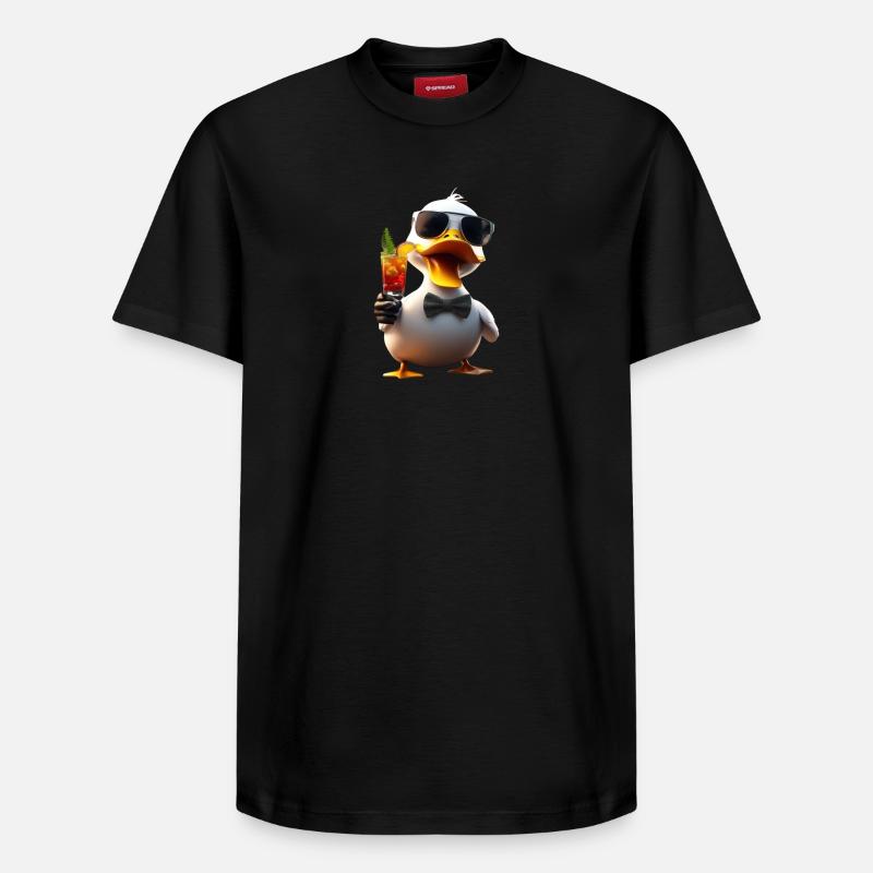 Cocktail Canard - T-shirt unisexe décontracté en coton Supima – de SPREAD - noir