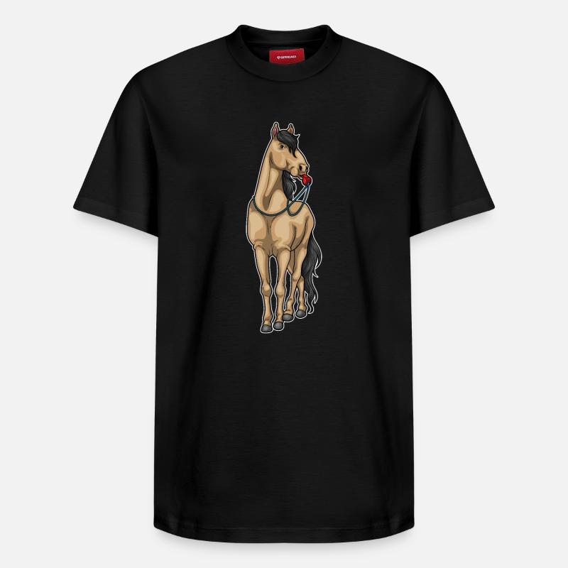 Sifflet d’arbitre de cheval - T-shirt unisexe décontracté en coton Supima – de SPREAD - noir