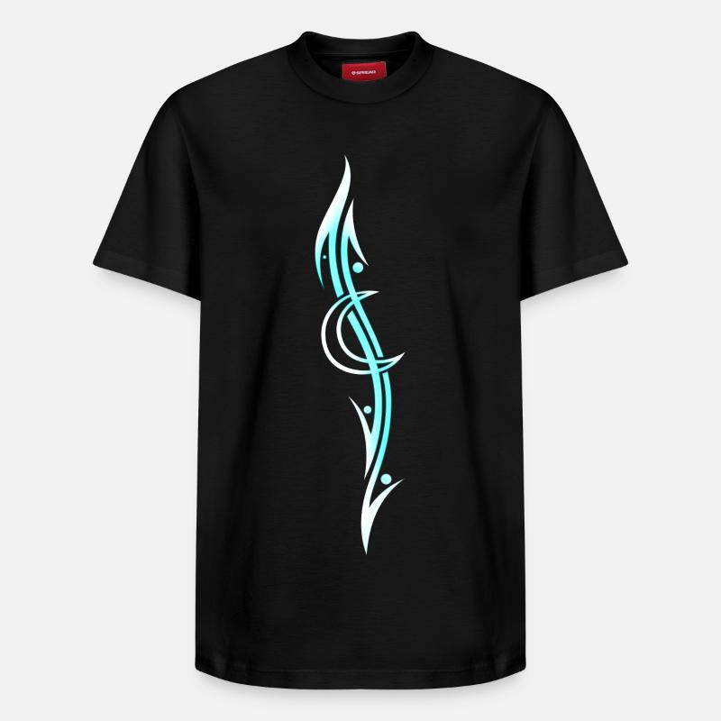 Lune Tribal Tattoo - T-shirt unisexe décontracté en coton Supima – de SPREAD - noir