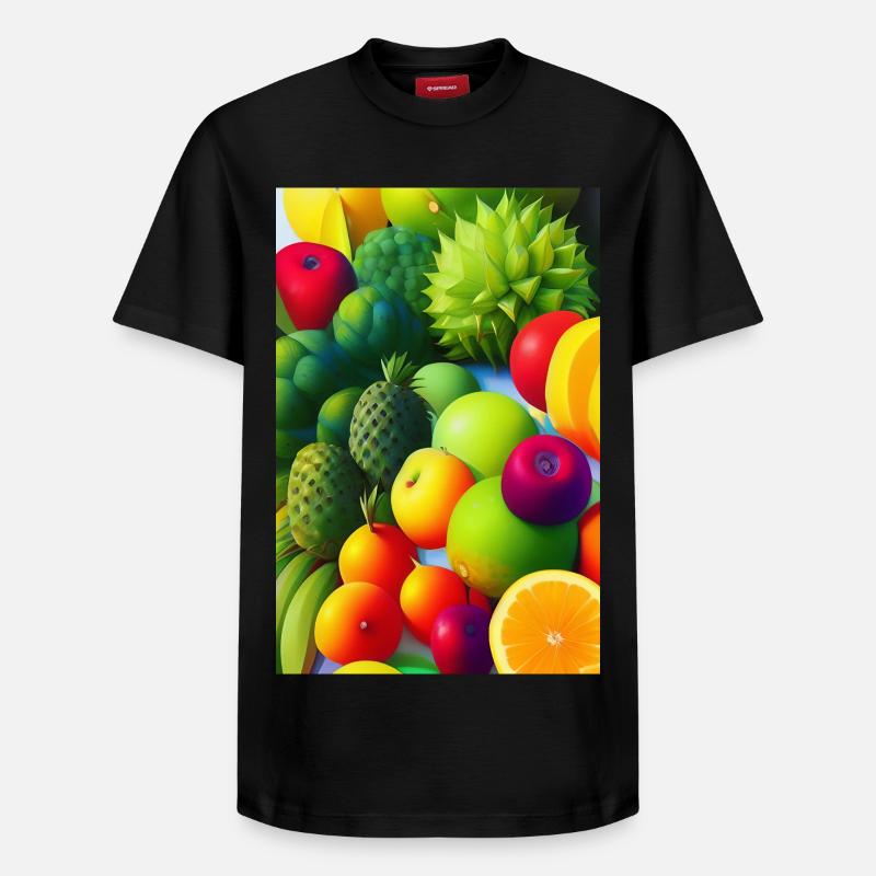 Früchte - Relaxed Unisex Supima Cotton T-Shirt – von SPREAD - Schwarz