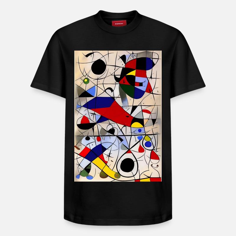 Art abstrait - T-shirt unisexe décontracté en coton Supima – de SPREAD - noir
