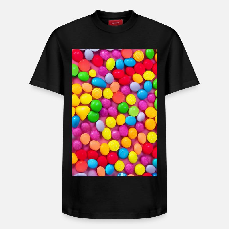 Bonbons - T-shirt unisexe décontracté en coton Supima – de SPREAD - noir