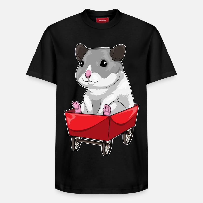 Brouette de hamster - T-shirt unisexe décontracté en coton Supima – de SPREAD - noir