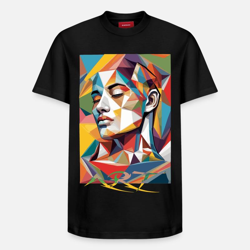 Art du visage moderne - T-shirt unisexe décontracté en coton Supima – de SPREAD - noir