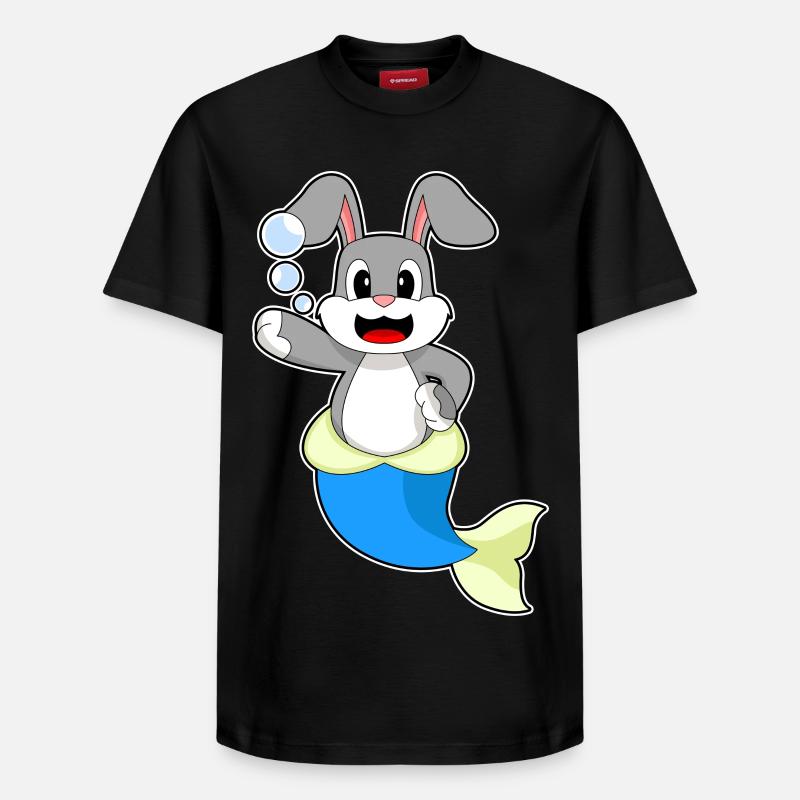 Sirène lapin - T-shirt unisexe décontracté en coton Supima – de SPREAD - noir
