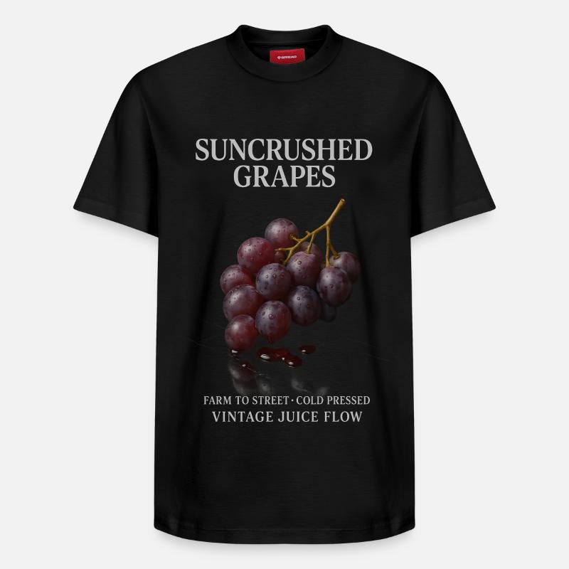 Grapes Fruit Grapes Summer - Relaxed Unisex Supima Cotton T-Shirt – by SPREAD - black