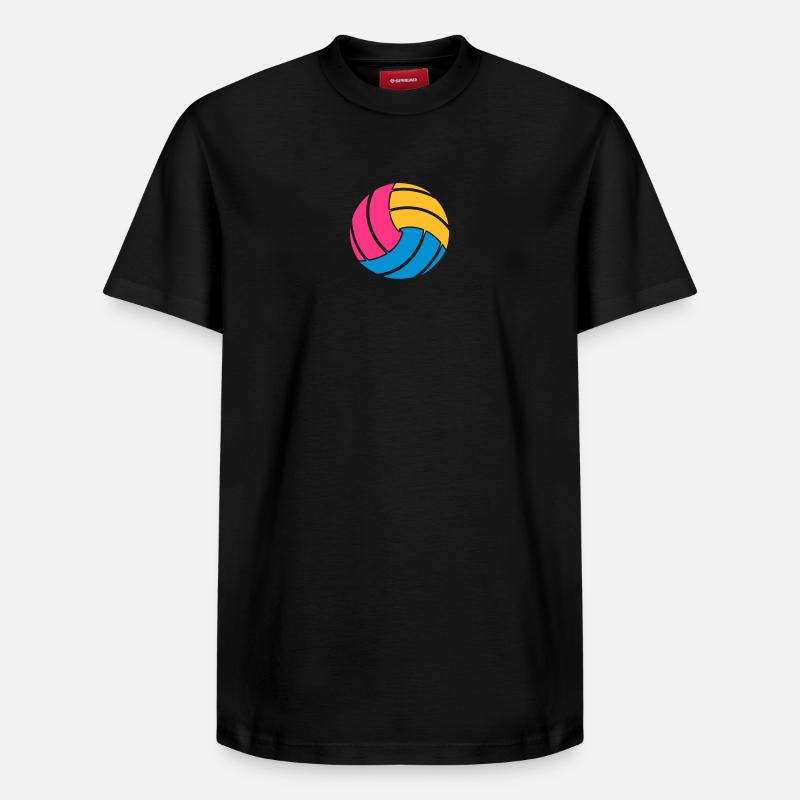 Le ballon de volley-ball - T-shirt unisexe décontracté en coton Supima – de SPREAD - noir