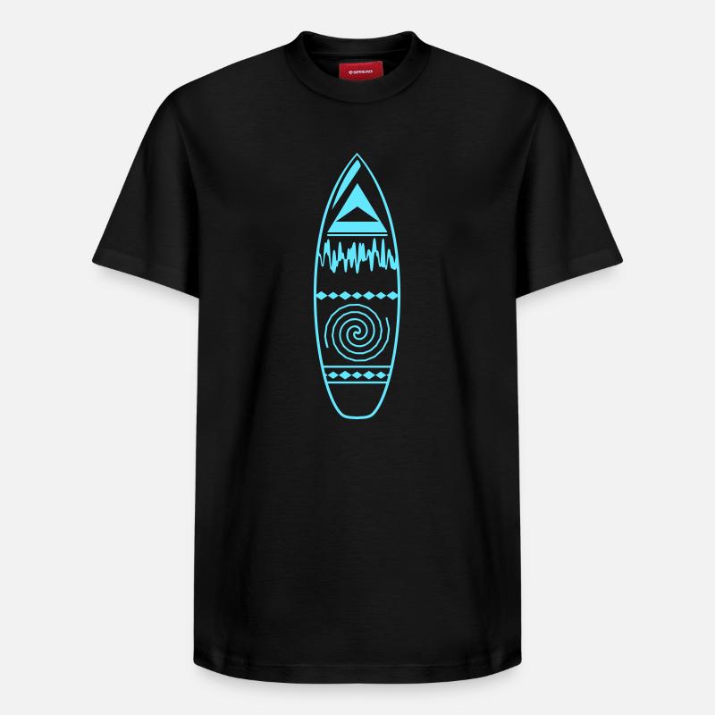 surfboard_design_1 - T-shirt unisexe décontracté en coton Supima – de SPREAD - noir