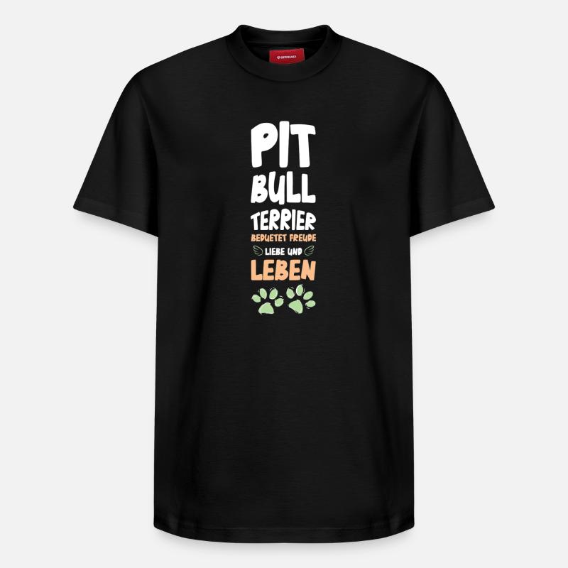 Vie amoureuse du Bull Terrier - T-shirt unisexe décontracté en coton Supima – de SPREAD - noir