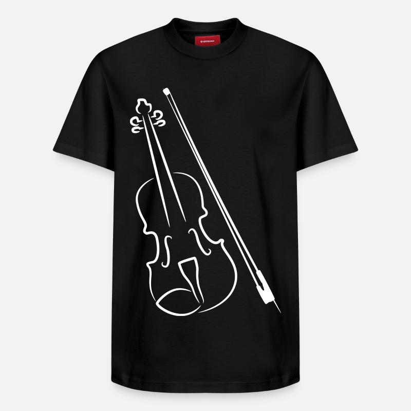 Archet de violon - T-shirt unisexe décontracté en coton Supima – de SPREAD - noir