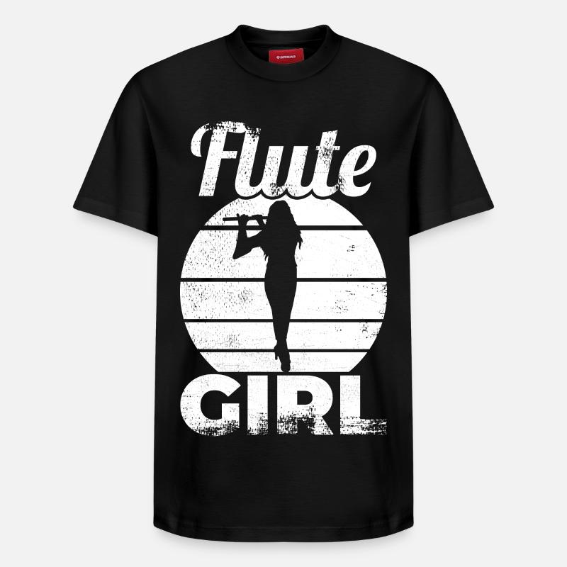 Flûtiste - T-shirt unisexe décontracté en coton Supima – de SPREAD - noir