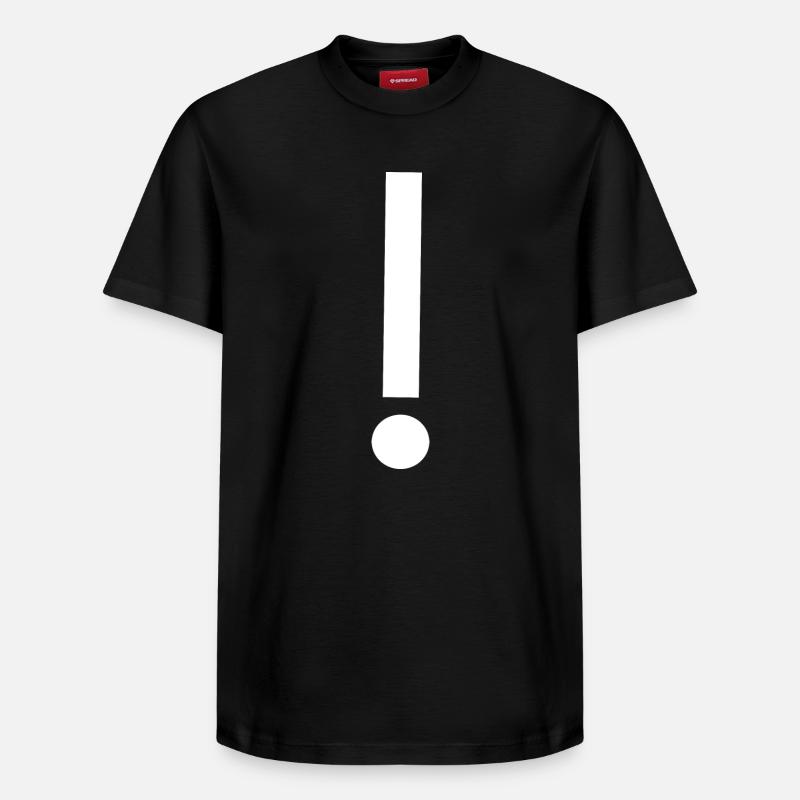 Exclamation Mark Template Design Pattern - Relaxed Unisex Supima Cotton T-Shirt – by SPREAD - black