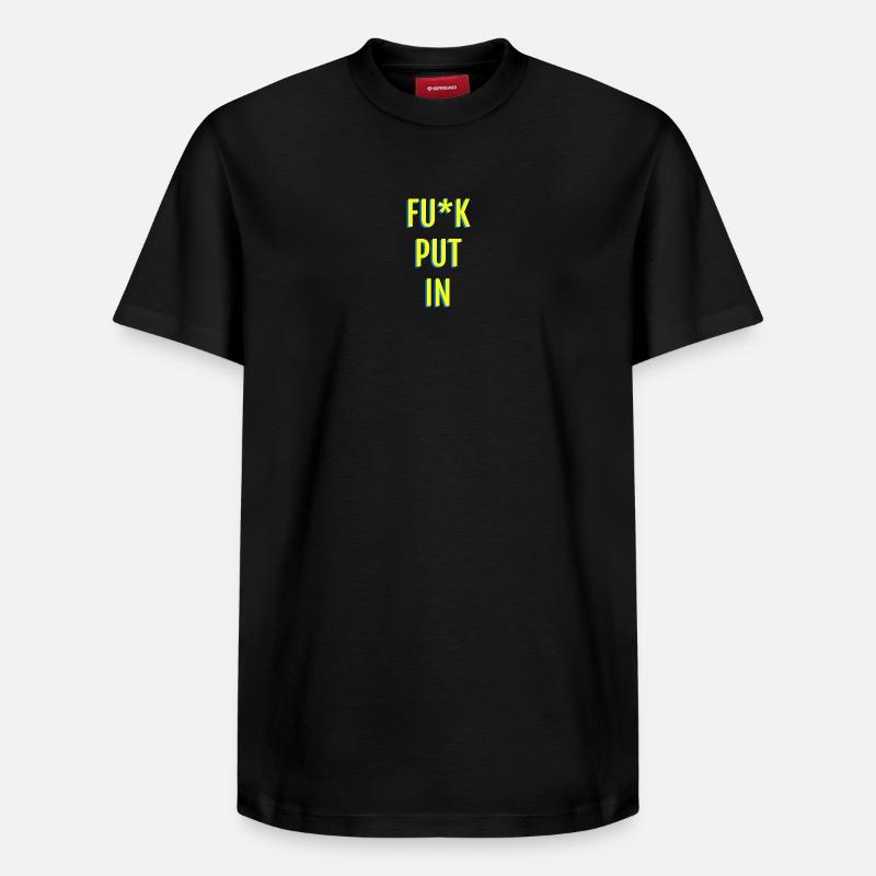 Graphismes en texte néon provocants - T-shirt unisexe décontracté en coton Supima – de SPREAD - noir