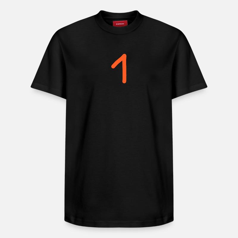 1 numéro un anniversaire - T-shirt unisexe décontracté en coton Supima – de SPREAD - noir